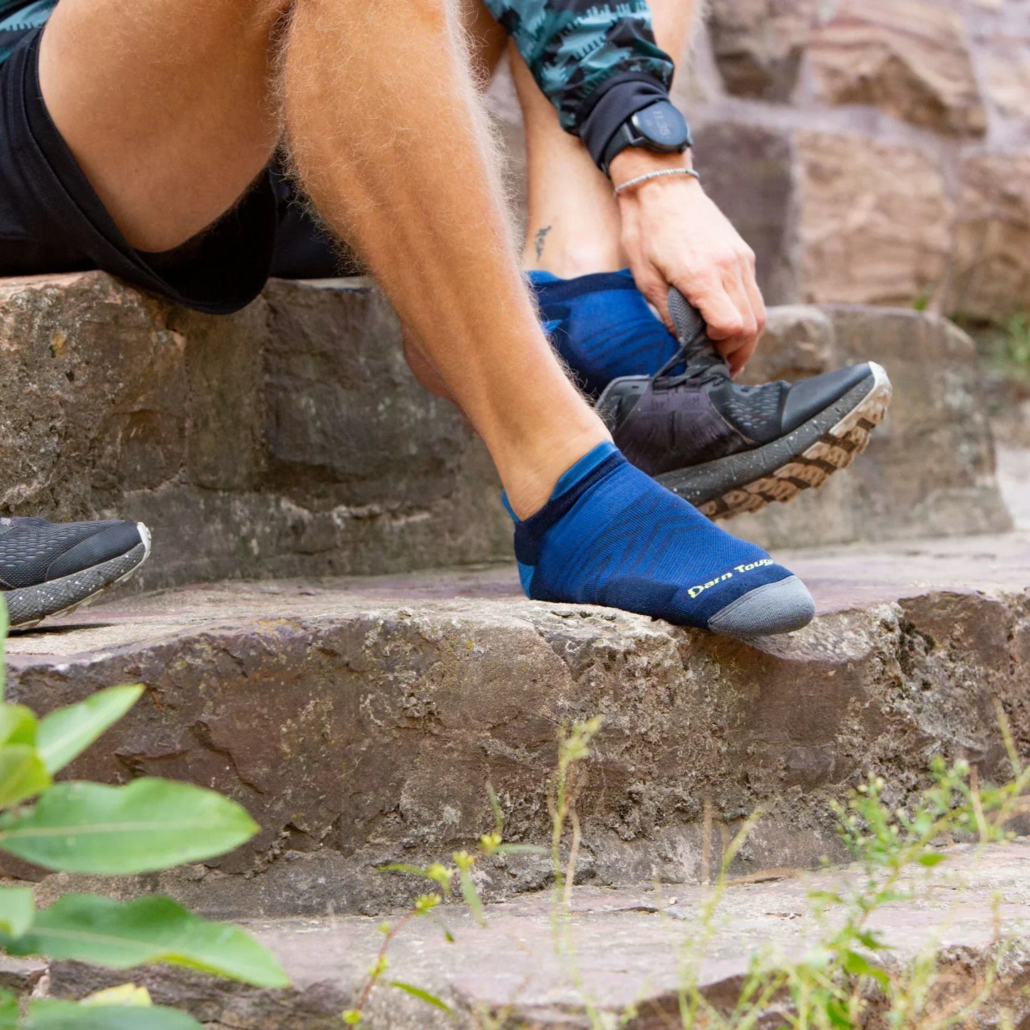 Men's Run No Show Tab Cushioned Ultra-Lightweight Running Socks