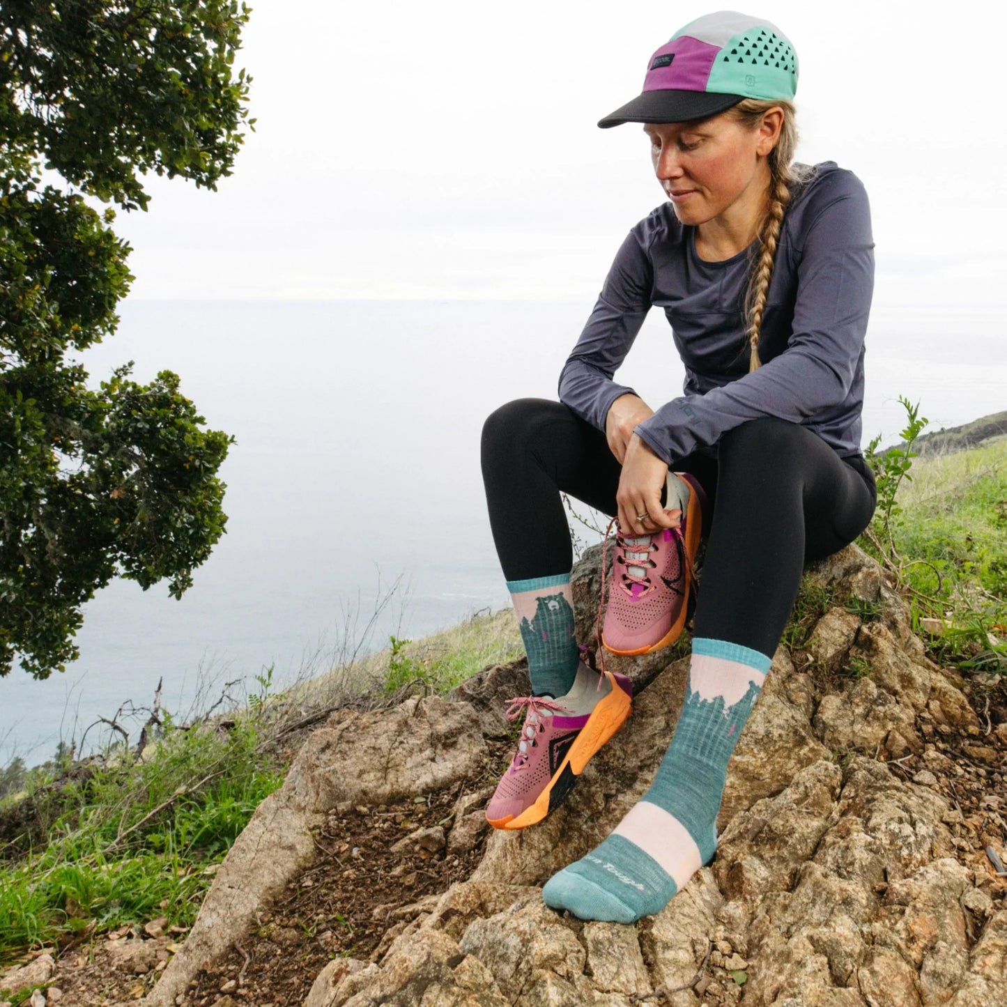 Women's Bear Town Micro Crew Lightweight Hiking Socks